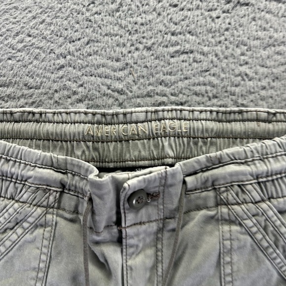 American Eagle Outfitters Pant Womens 14 Green Cotton Jogger Tapered Workwear - Picture 3 of 10